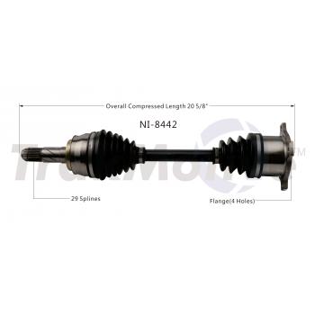 1987 Nissan 300ZX CV Axle Shaft Rear Right TrakMotive NI8442 image 1 of 3