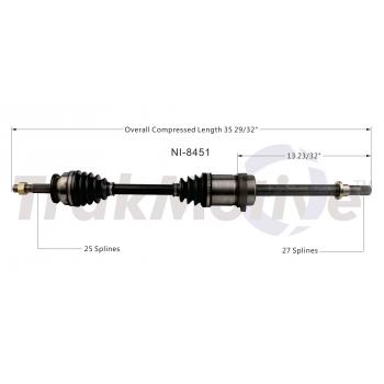 1987 Nissan Pulsar NX CV Axle Shaft Front Right TrakMotive NI8451 image 1 of 3