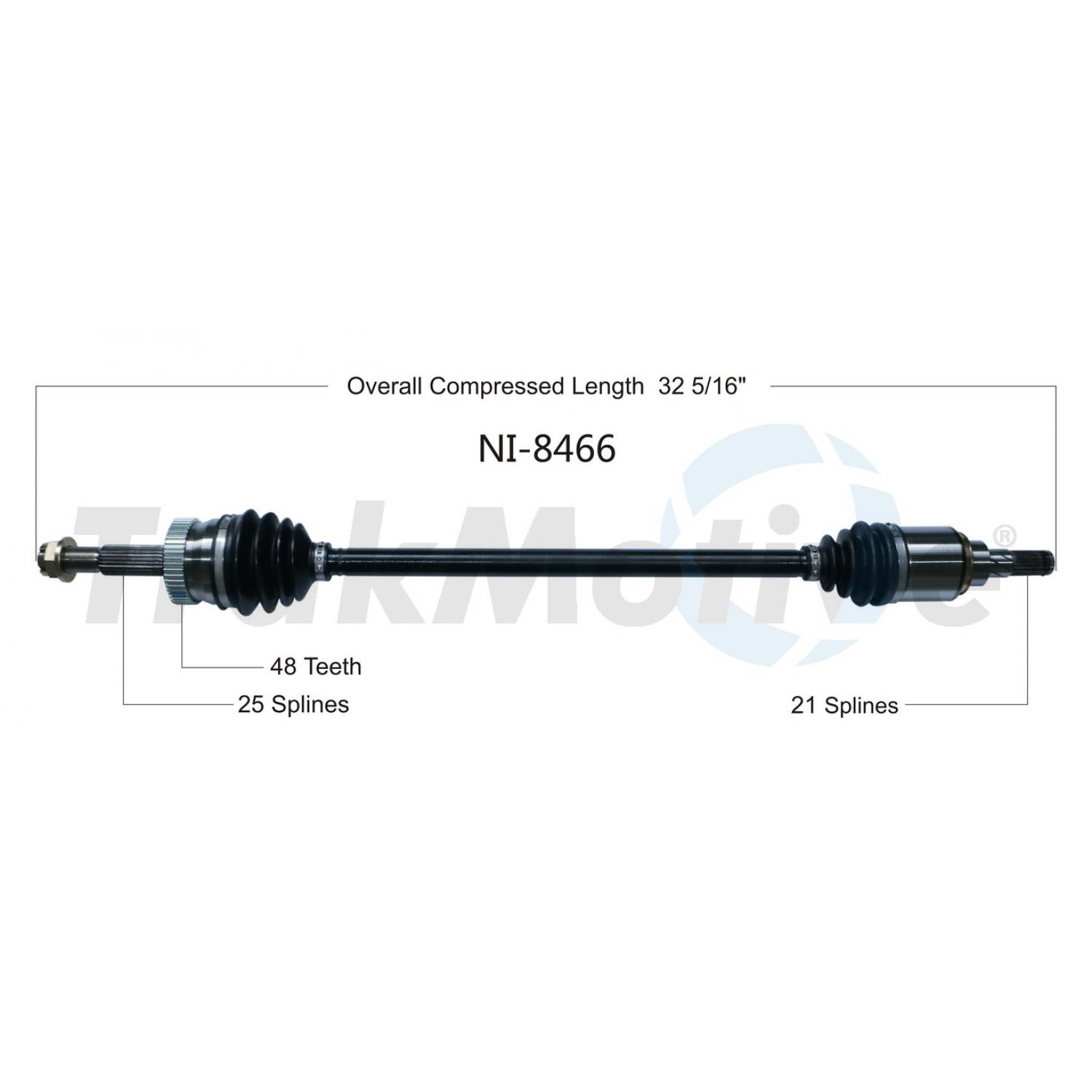 TrakMotive NI8466 - CV Axle Shaft TrakMotive NI8466 CV Axle Shaft product image 1 of 3