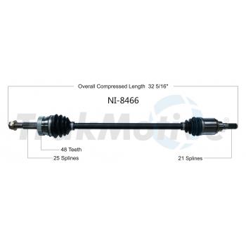 2018 Nissan Rogue CV Axle Shaft