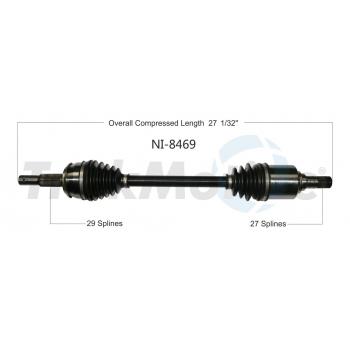 2018 Nissan Rogue CV Axle Shaft Front Left TrakMotive NI8469 image 1 of 3