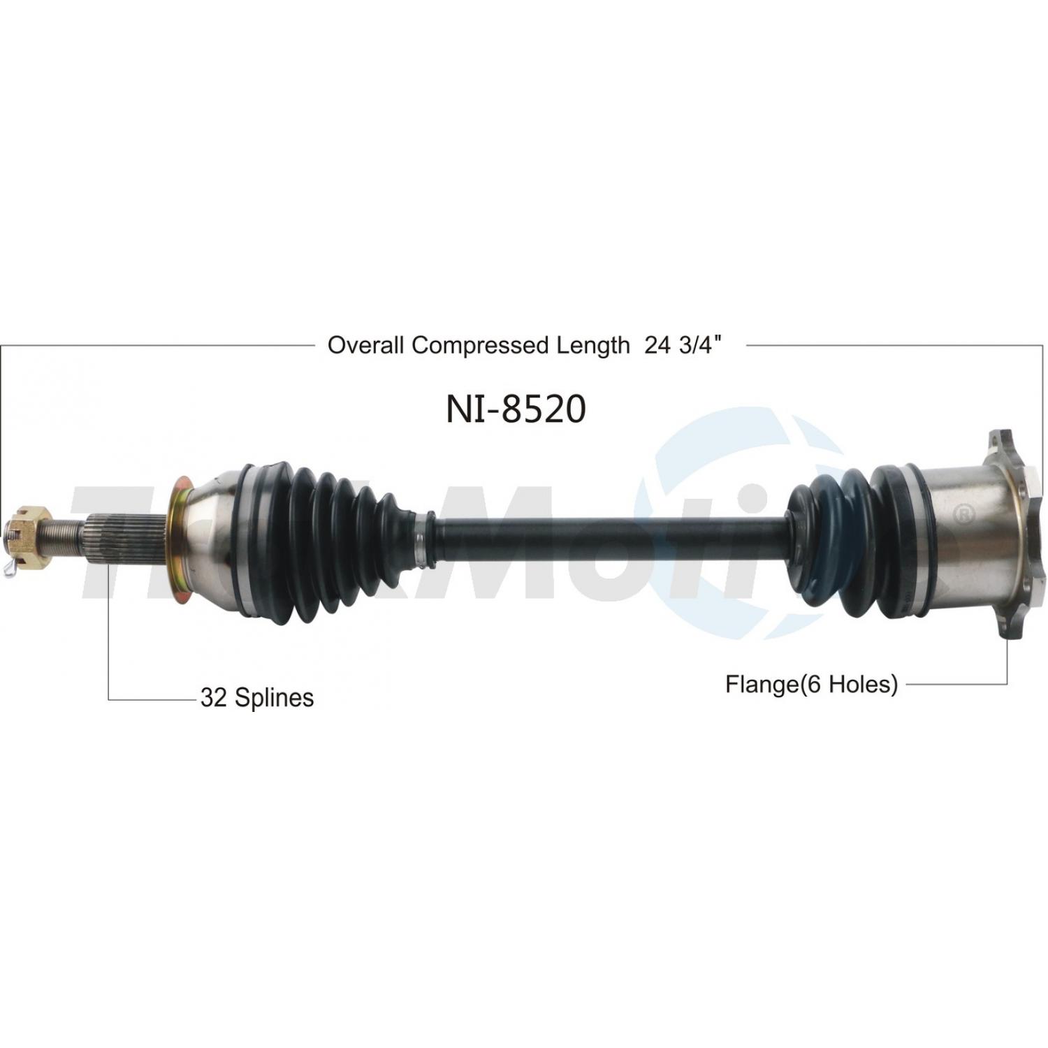 TrakMotive NI8520 - CV Axle Shaft TrakMotive NI8520 CV Axle Shaft product image 1 of 3