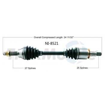 2013 Infiniti M56 CV Axle Shaft Front Right TrakMotive NI8521 image 1 of 3