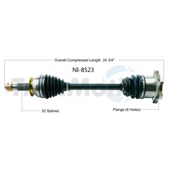2010 Infiniti G37 CV Axle Shaft Rear Left TrakMotive NI8523 image 1 of 3