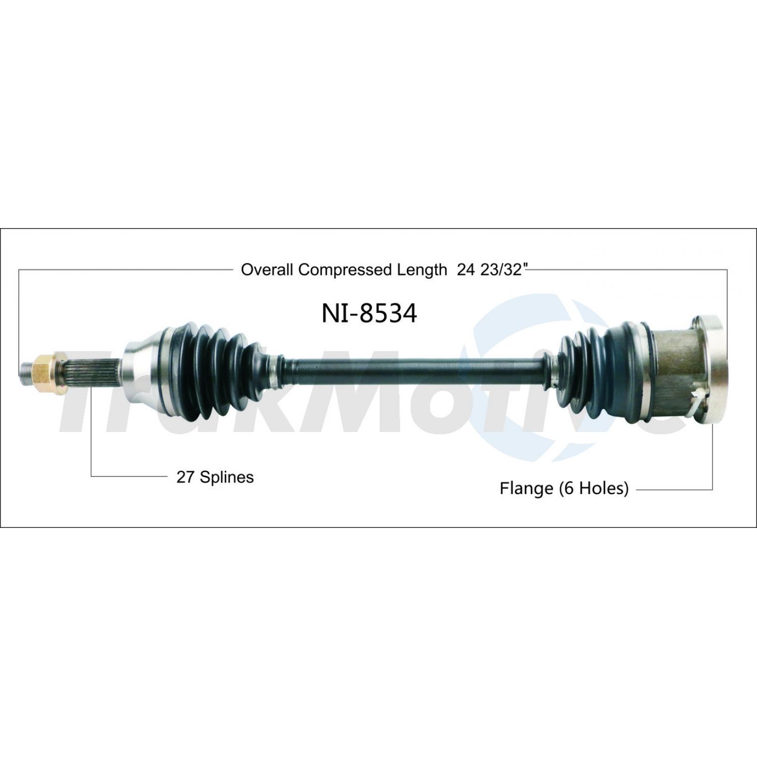 TrakMotive NI8534 CV Axle Shaft product image 1 of 3