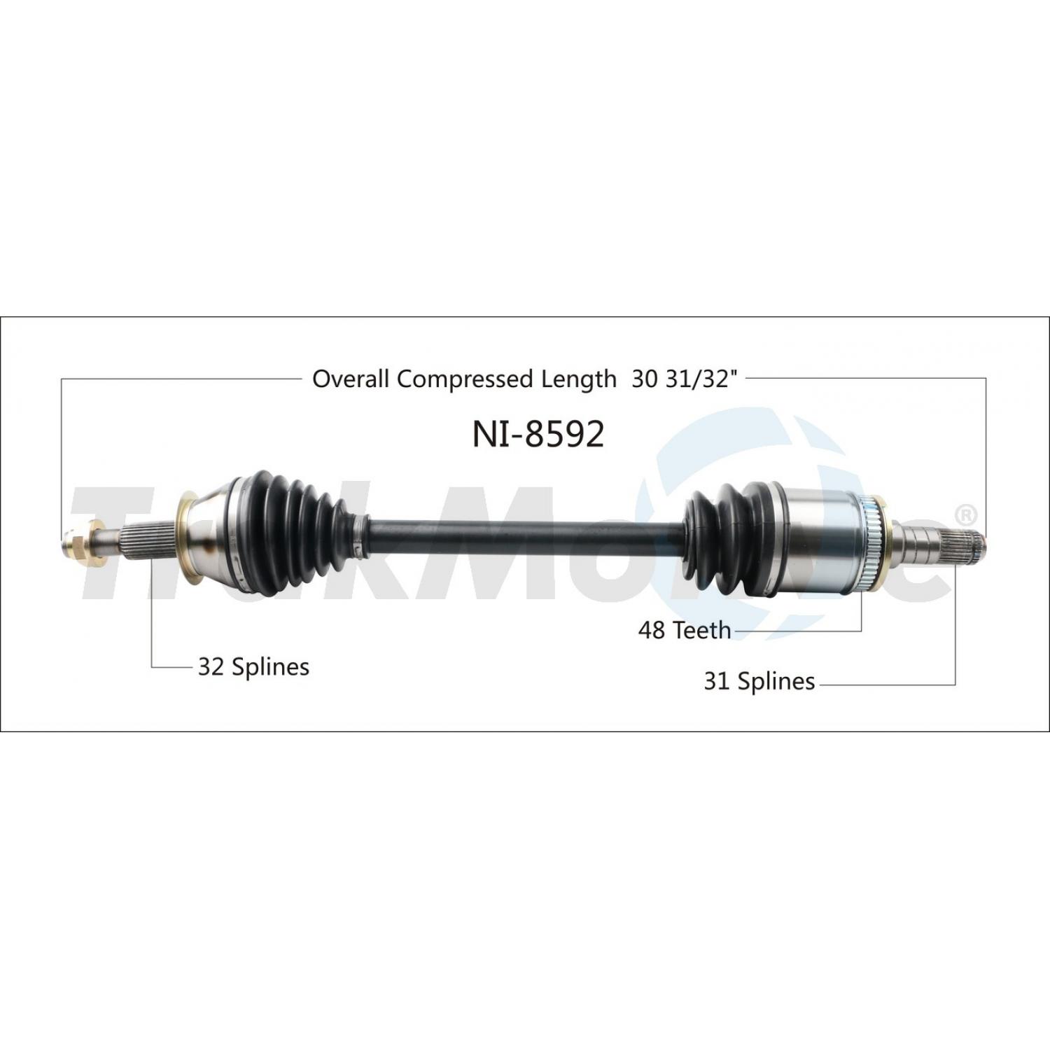 TrakMotive NI8592 - CV Axle Shaft TrakMotive NI8592 CV Axle Shaft product image 1 of 3