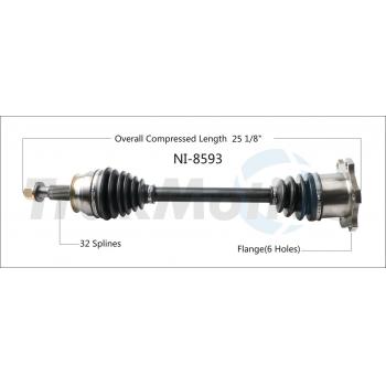 2008 Infiniti M45 CV Axle Shaft Rear Left TrakMotive NI8593 image 1 of 3