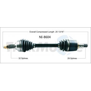2018 Nissan Maxima CV Axle Shaft Front Left TrakMotive NI8604 image 1 of 3