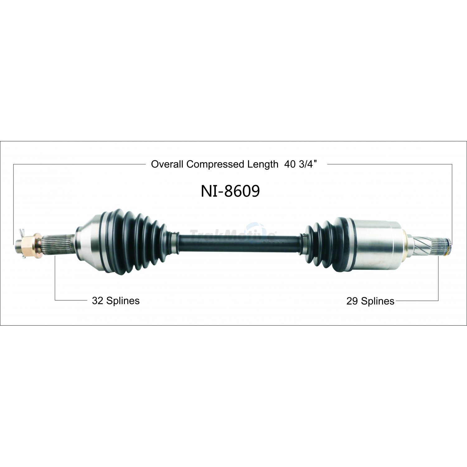 TrakMotive NI8609 - CV Axle Shaft TrakMotive NI8609 CV Axle Shaft product image 1 of 3