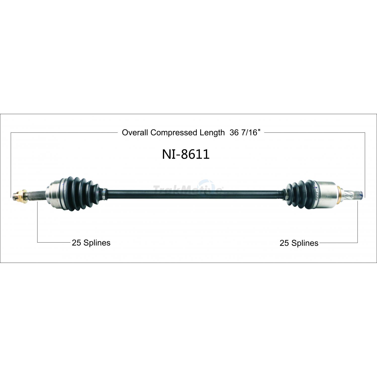 TrakMotive NI8611 - CV Axle Shaft TrakMotive NI8611 CV Axle Shaft product image 1 of 3