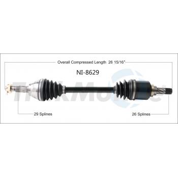 2019 Nissan Sentra CV Axle Shaft Front Left TrakMotive NI8629 image 1 of 3