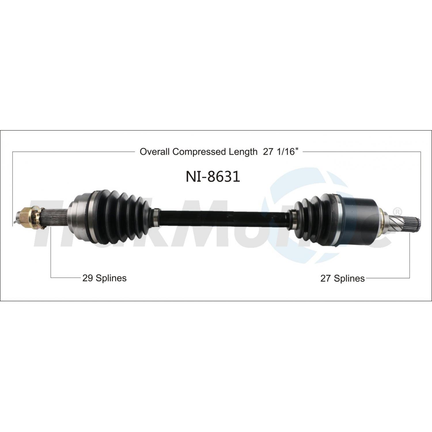 TrakMotive NI8631 - CV Axle Shaft TrakMotive NI8631 CV Axle Shaft product image 1 of 3