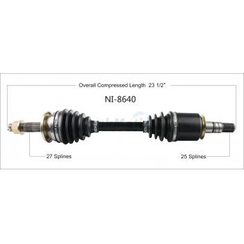 2017 Infiniti Q50 CV Axle Shaft Front Right TrakMotive NI8640 image 1 of 3