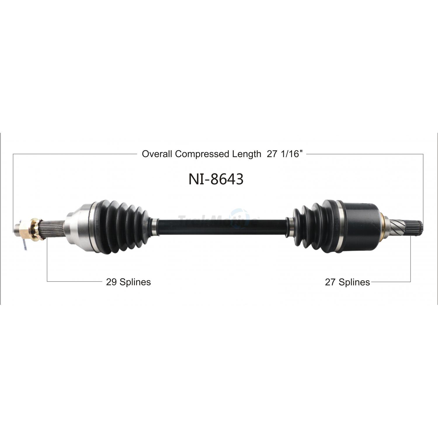 TrakMotive NI8643 - CV Axle Shaft TrakMotive NI8643 CV Axle Shaft product image 1 of 3