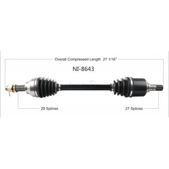 2017 Nissan NV200 CV Axle Shaft Front Left TrakMotive NI8643 image 1 of 3