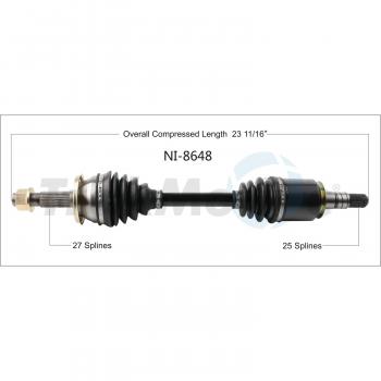 2015 Infiniti Q60 CV Axle Shaft Front Right TrakMotive NI8648 image 1 of 3