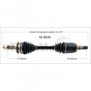 2013 Infiniti G37 CV Axle Shaft Front Right TrakMotive NI8649 image 1 of 3
