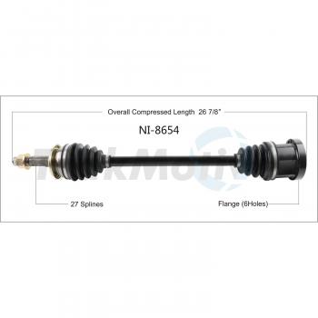 2014 Infiniti QX70 CV Axle Shaft Front Left TrakMotive NI8654 image 1 of 3