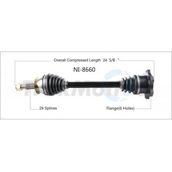 2008 Infiniti M35 CV Axle Shaft Rear Left TrakMotive NI8660 image 1 of 3