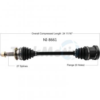 2013 Infiniti G37 CV Axle Shaft Front Left TrakMotive NI8661 image 1 of 3