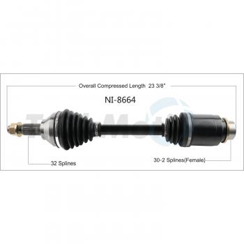 2013 Infiniti JX35 CV Axle Shaft Front Right TrakMotive NI8664 image 1 of 3