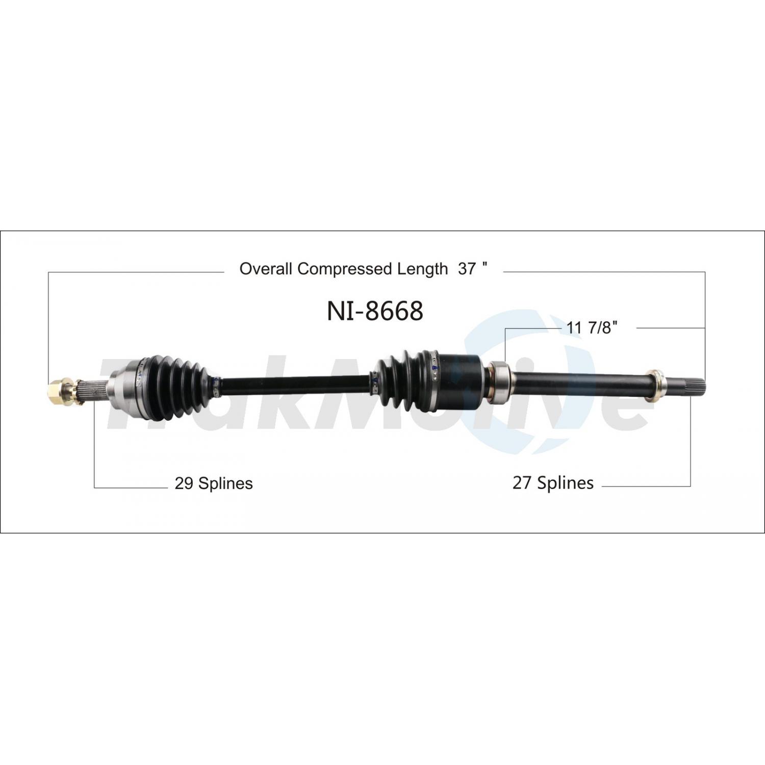 TrakMotive NI8668 - CV Axle Shaft TrakMotive NI8668 CV Axle Shaft product image 1 of 3