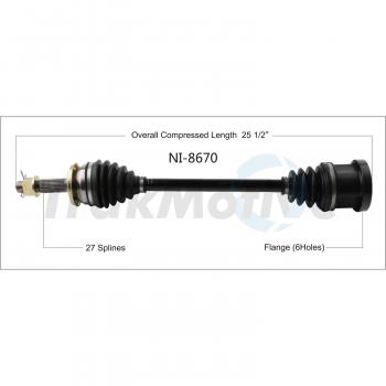 2013 Infiniti M37 CV Axle Shaft Front Left TrakMotive NI8670 image 1 of 3