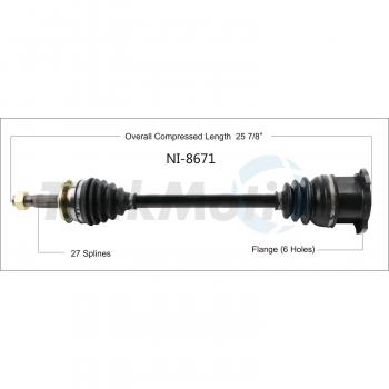 2017 Infiniti Q70L CV Axle Shaft Front Left TrakMotive NI8671 image 1 of 3
