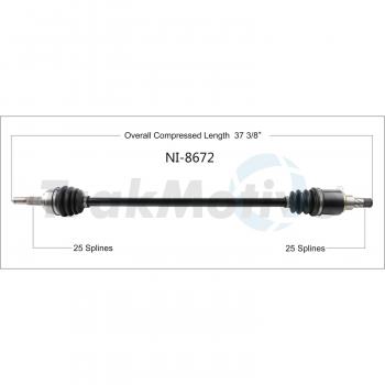 2022 Nissan Versa CV Axle Shaft Front Right TrakMotive NI8672 image 1 of 3