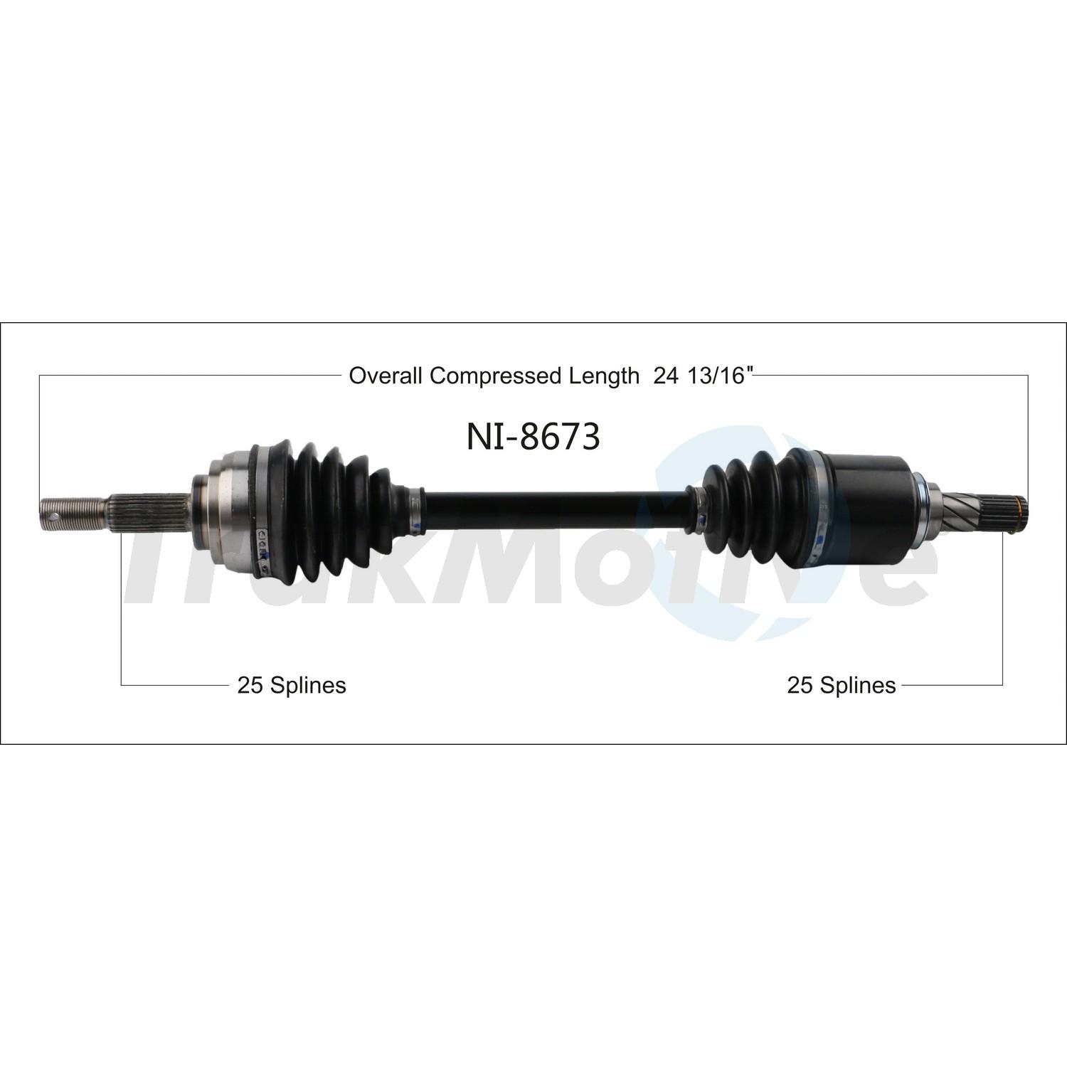 TrakMotive NI8673 - CV Axle Shaft TrakMotive NI8673 CV Axle Shaft product image 1 of 3