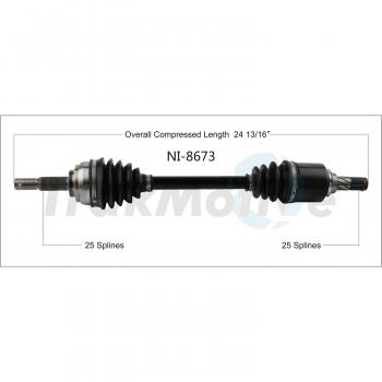 2017 Nissan Versa CV Axle Shaft Front Left TrakMotive NI8673 image 1 of 3
