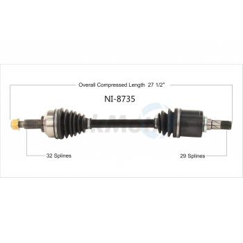 2020 Infiniti QX50 CV Axle Shaft Front Left TrakMotive NI8735 image 1 of 3