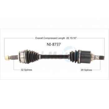 2023 Nissan Altima CV Axle Shaft Front Left TrakMotive NI8737 image 1 of 3