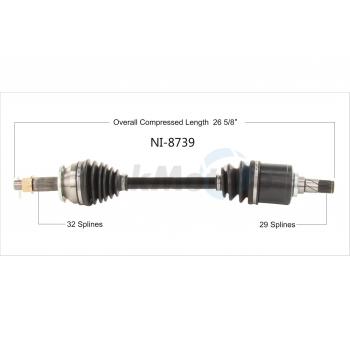 2015 Infiniti QX60 CV Axle Shaft Front Left TrakMotive NI8739 image 1 of 3