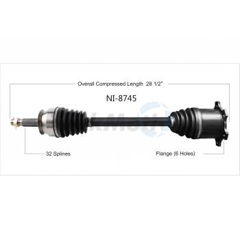 2008 Infiniti QX56 CV Axle Shaft Rear Left TrakMotive NI8745 image 1 of 3
