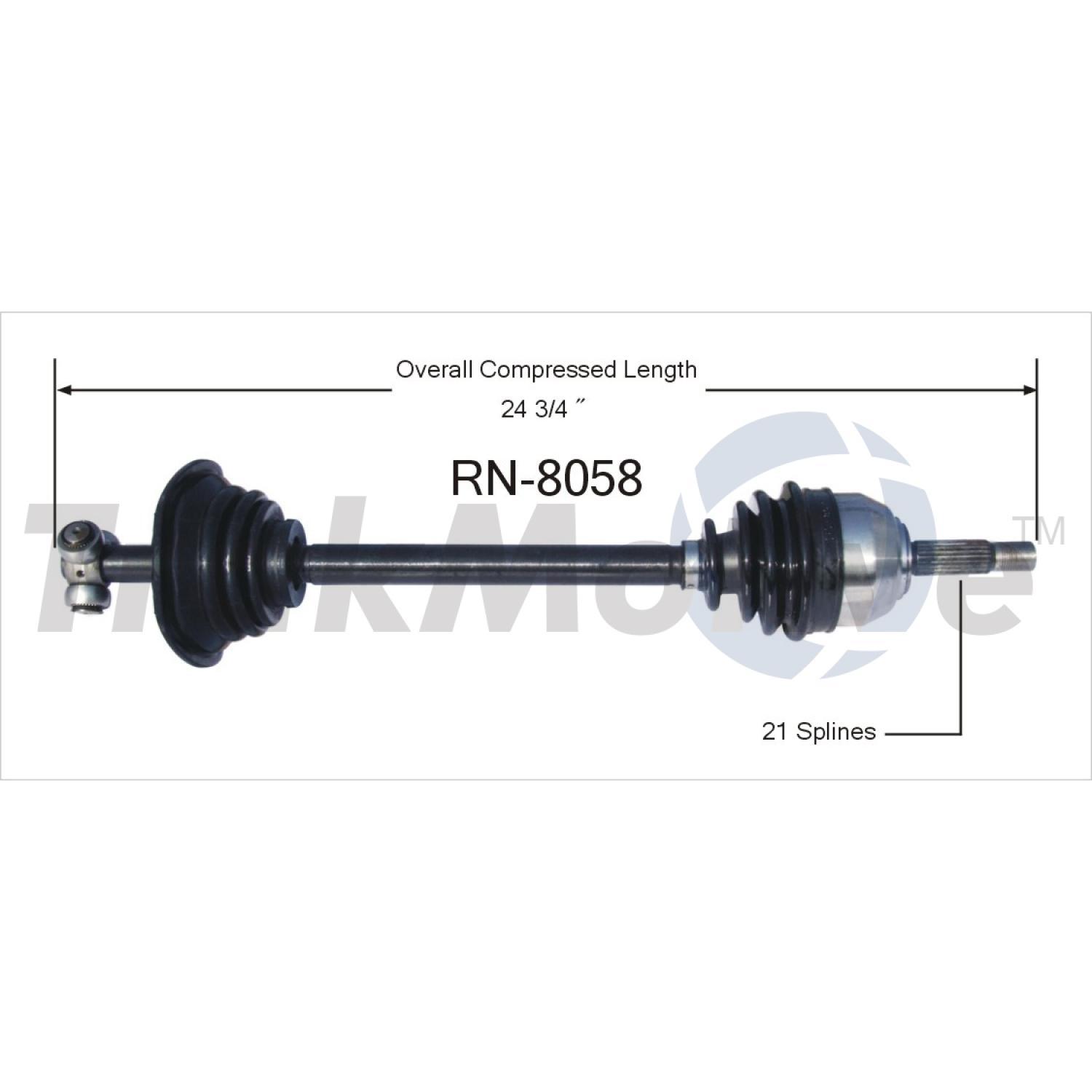 TrakMotive RN8058 - CV Axle Shaft TrakMotive RN8058 CV Axle Shaft product image 1 of 3