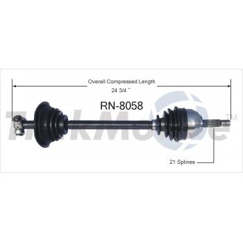 1985 Renault Encore CV Axle Shaft Front Left TrakMotive RN8058 image 1 of 3