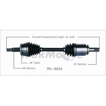 2007 Land Rover LR3 CV Axle Shaft Front Left TrakMotive RV8004 image 1 of 3