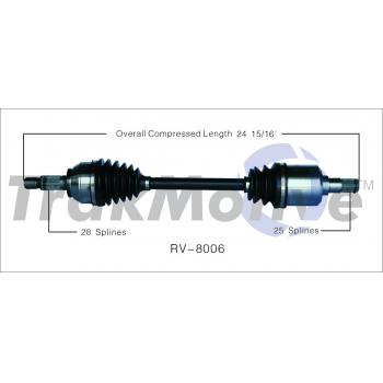 2005 Land Rover Freelander CV Axle Shaft Front Left TrakMotive RV8006 image 1 of 3