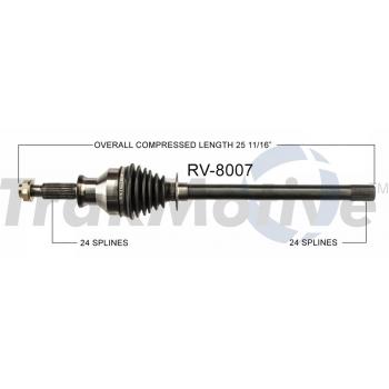 1999 Land Rover Discovery CV Axle Shaft Front Right TrakMotive RV8007 image 1 of 3
