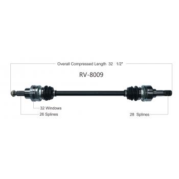 2005 Jaguar X-Type CV Axle Shaft Rear Right TrakMotive RV8009 image 1 of 3