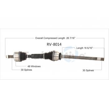 2005 Land Rover Range Rover CV Axle Shaft Front Right TrakMotive RV8014 image 1 of 3