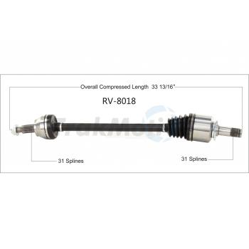 2013 Land Rover Range Rover CV Axle Shaft Rear Right TrakMotive RV8018 image 1 of 3