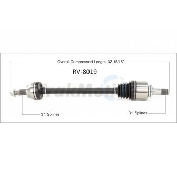 2013 Land Rover Range Rover CV Axle Shaft Rear Left TrakMotive RV8019 image 1 of 3