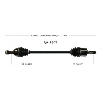 2010 Land Rover LR2 CV Axle Shaft Rear Left TrakMotive RV8707 image 1 of 3