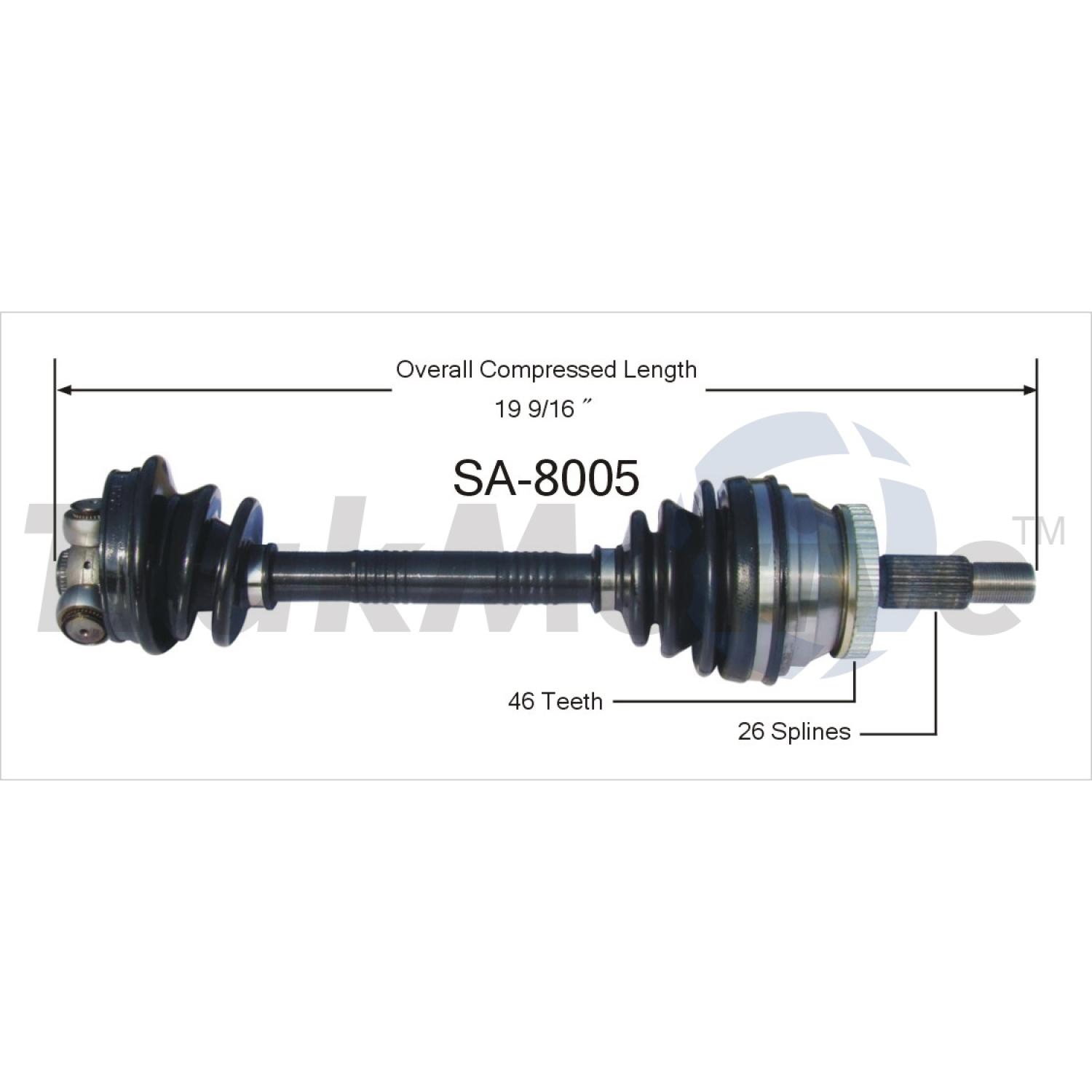 TrakMotive SA8005 - CV Axle Shaft TrakMotive SA8005 CV Axle Shaft product image 1 of 3