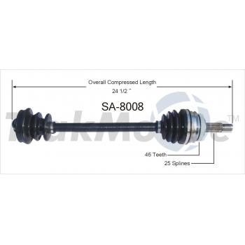 1993 Saab 900 CV Axle Shaft Front Right TrakMotive SA8008 image 1 of 3