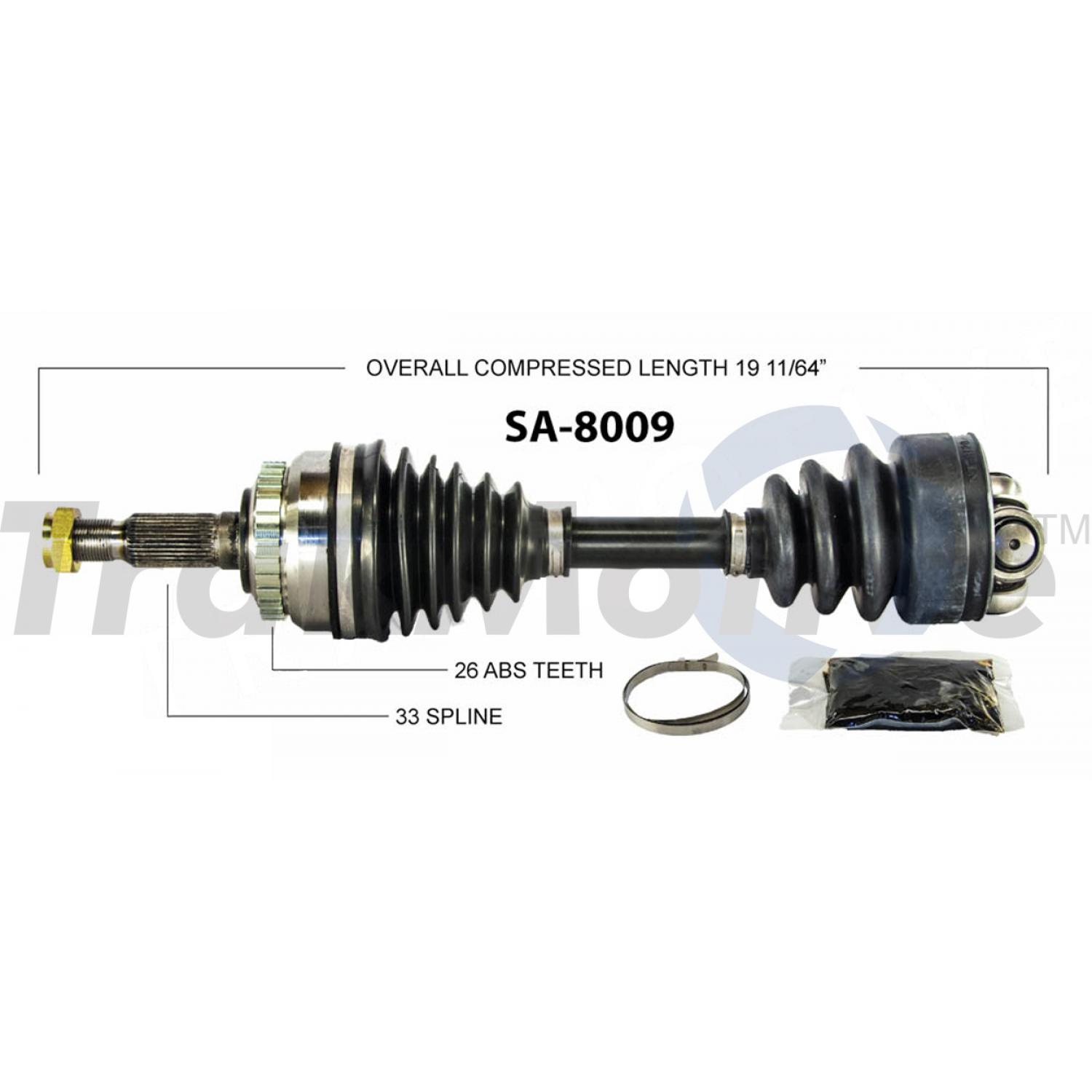 TrakMotive SA8009 - CV Axle Shaft TrakMotive SA8009 CV Axle Shaft product image 1 of 3