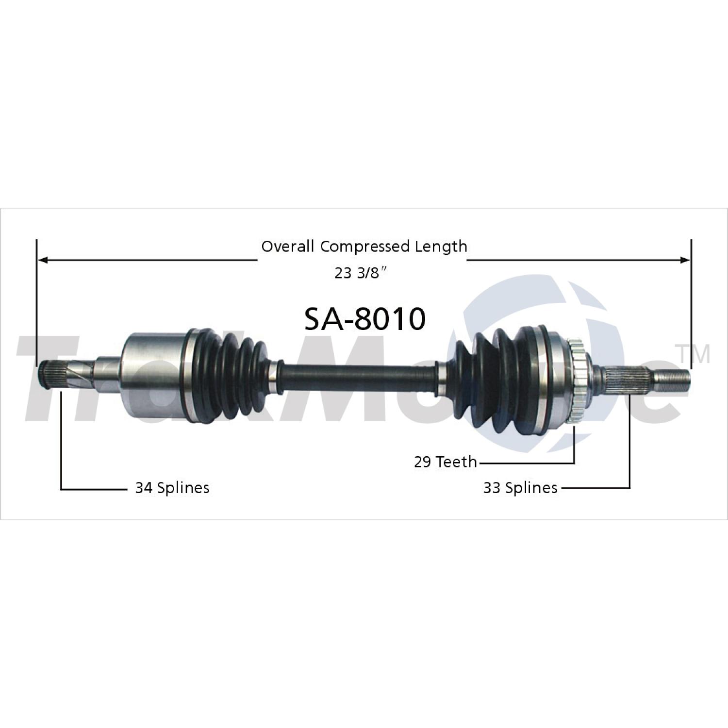 TrakMotive SA8010 CV Axle Shaft product image 1 of 3