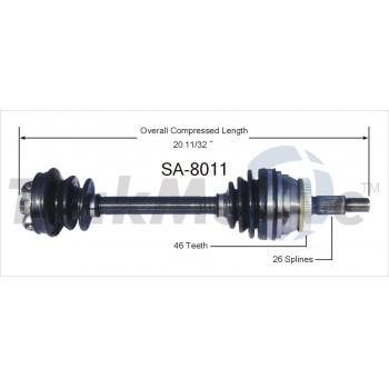 1990 Saab 9000 CV Axle Shaft Front Left TrakMotive SA8011 image 1 of 3